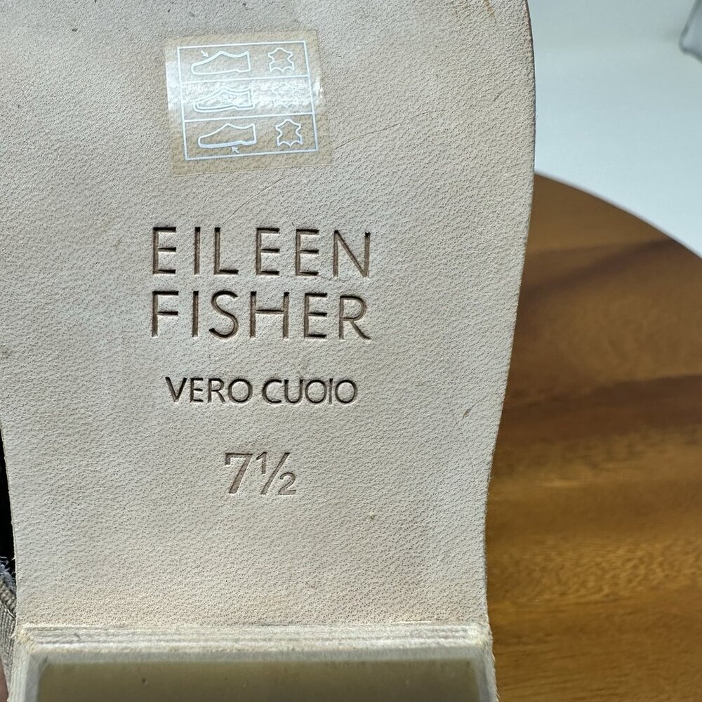 Eileen Fisher Shoes Perry Tumbled‎ Nubuck Size 7.5 Tan - Picture 13 of 15